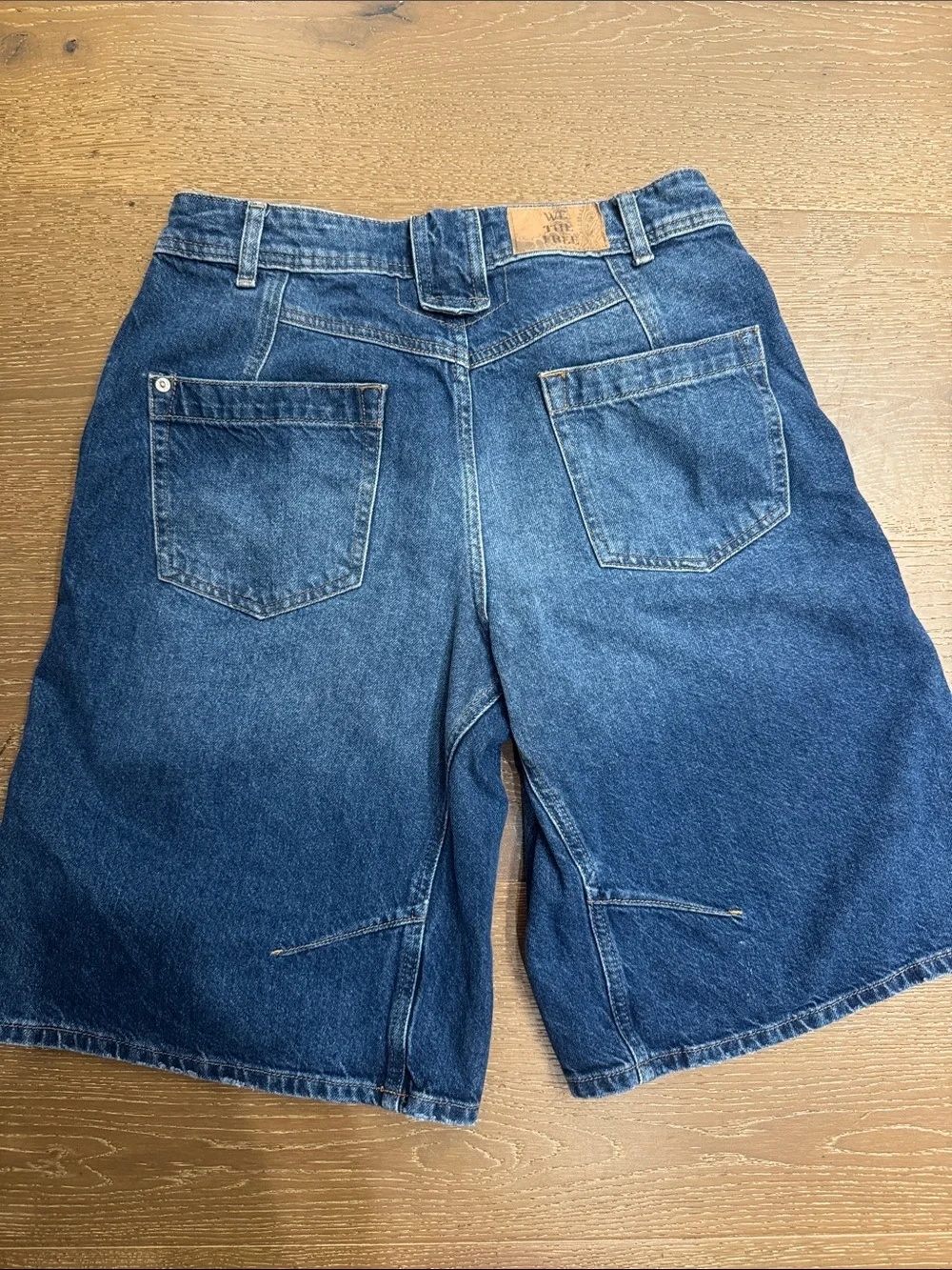 Free People We The Free Cruisin’ Wide Crop high rise Denim Shorts Size 29 - Picture 6 of 6